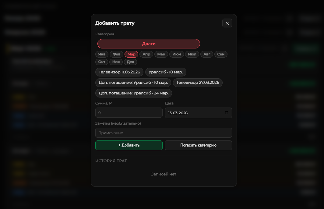 Цели накоплений